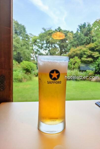 熱海ホテルパイプのけむりの夕食ビール
