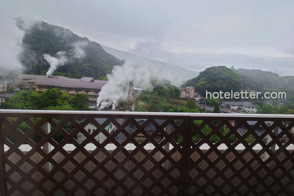 霧島国際ホテルの湯けむりビュー